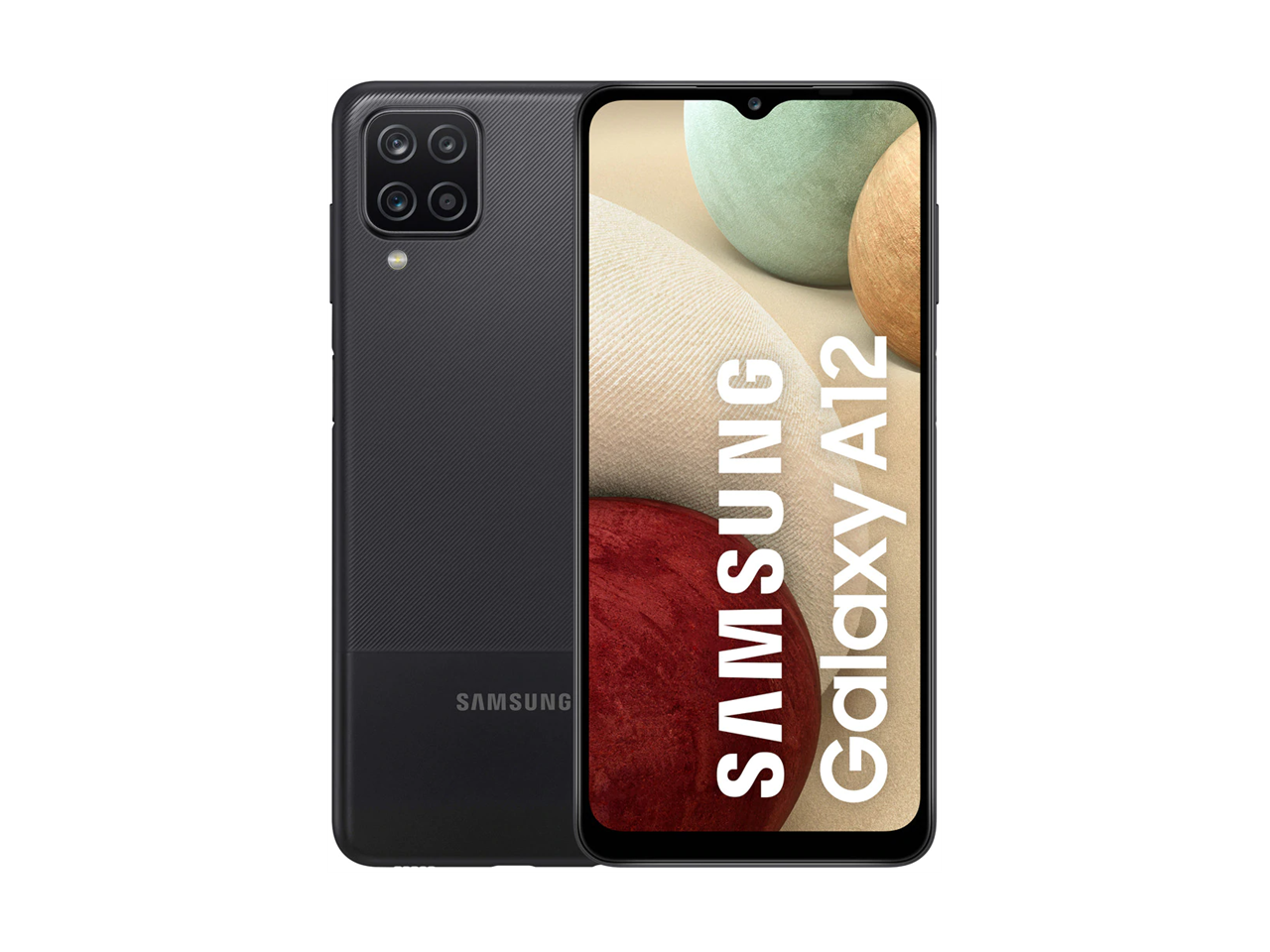 Teléfono celular Samsung Galaxy A12, Smartphone Android desbloqueado de fábrica, 32 GB, sistema multicámara, batería de 2 días, versión EE. UU., negro