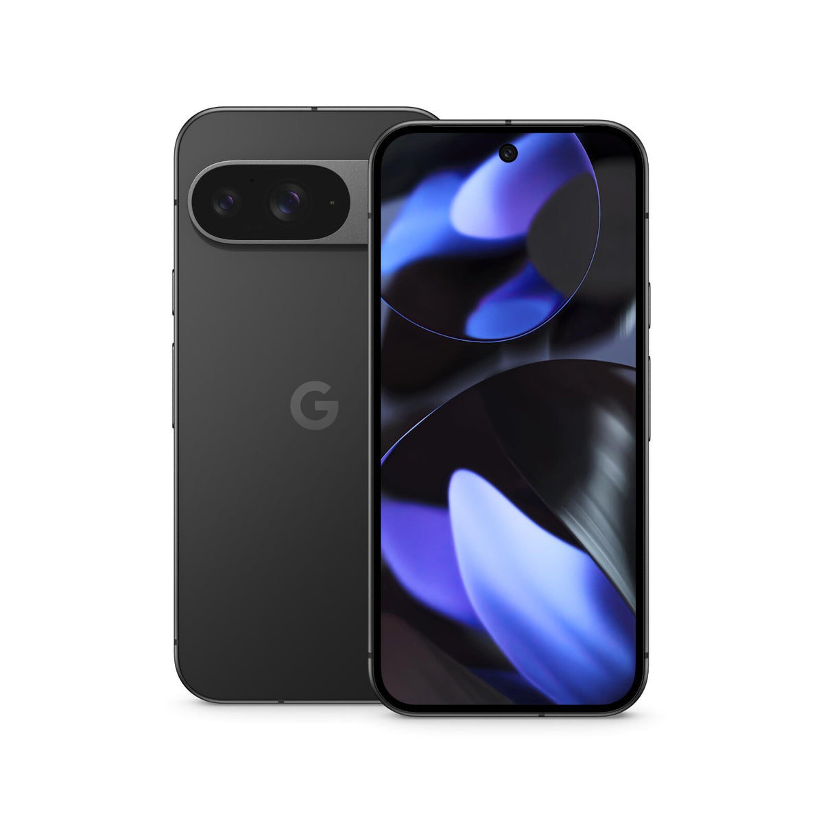 Google Pixel 9 5G – Obsidian, front and rear view